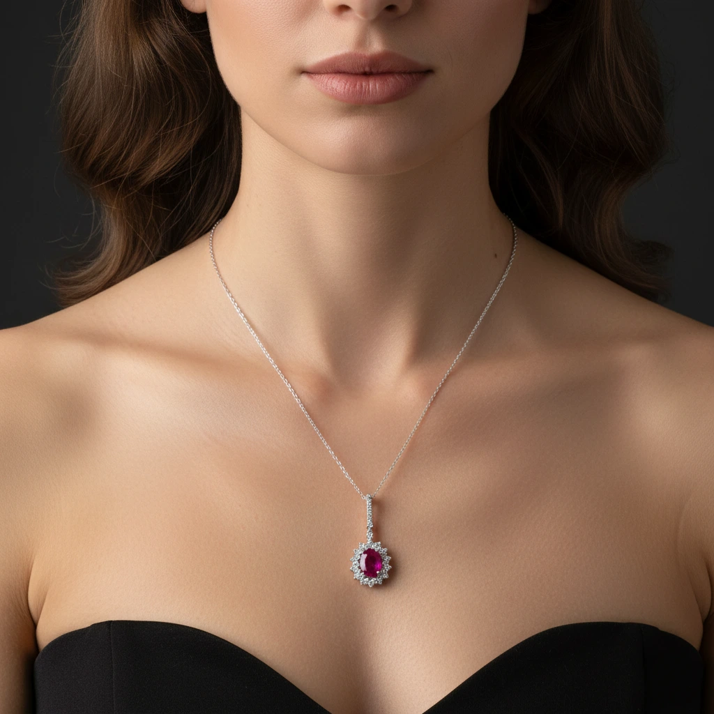 Diamond Ruby Pendant - Image 2