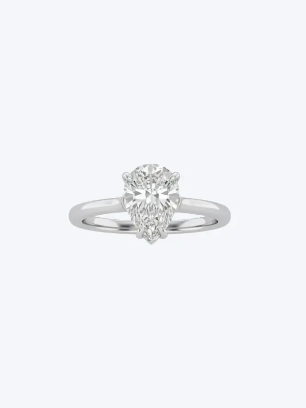 Lab Engagement Ring Certified 18KT