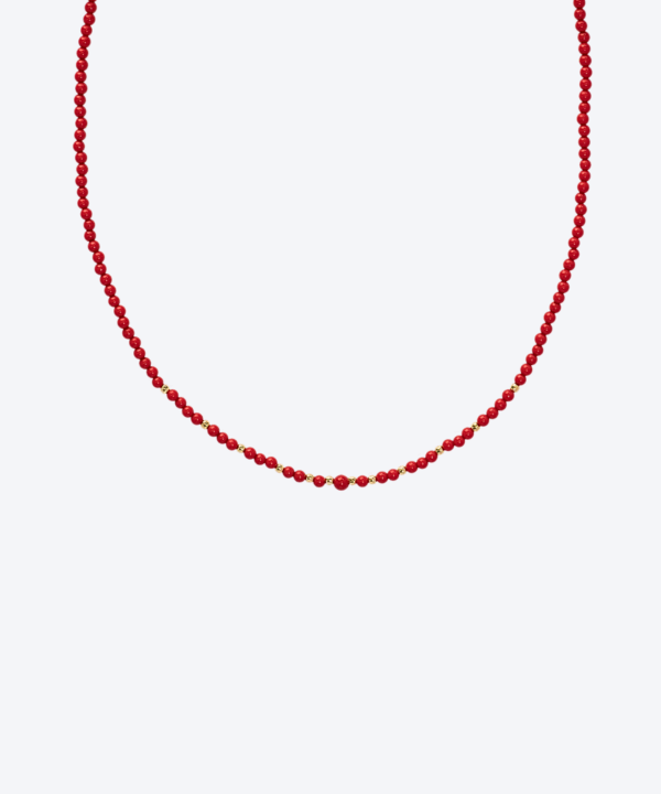 Gold Plated 925 Silver Coral Necklace