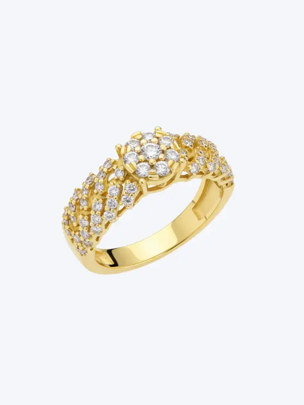 18KT Natural Diamond Ring