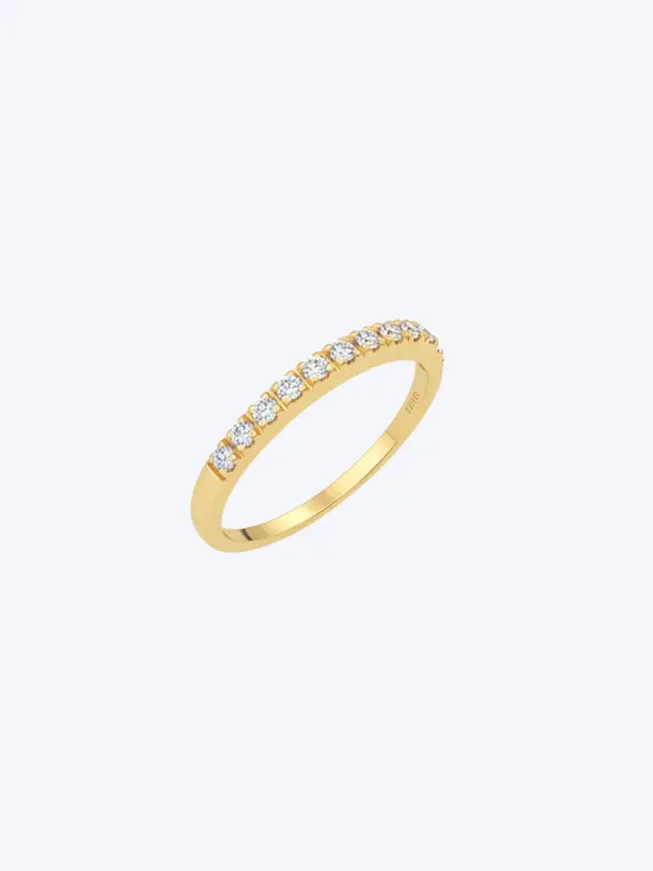 gold diamond eternity ring 18kt yellow gold half eternity
