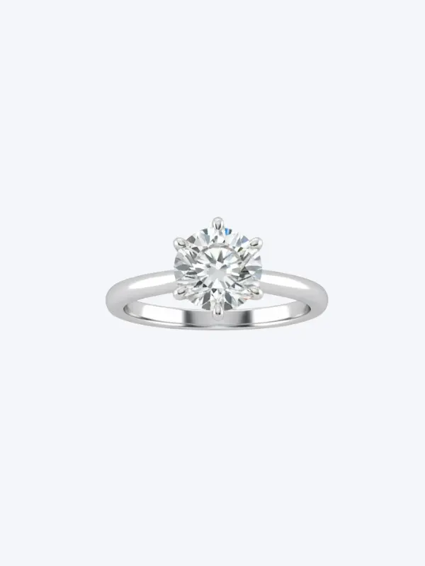 Lab Engagement Ring Certified 18KT