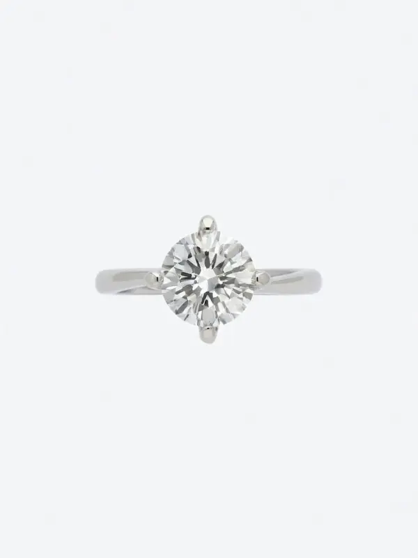 Lab Engagement Ring Certified 18KT