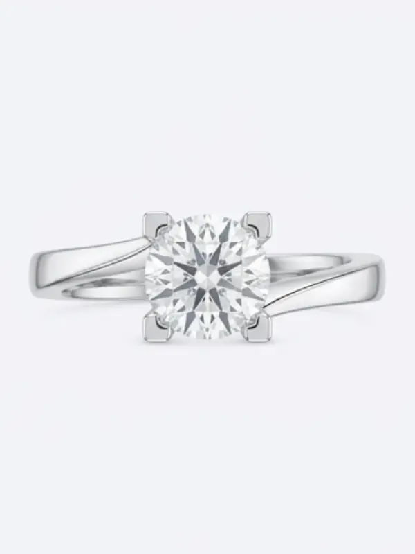 Lab Engagement Ring Certified 18KT