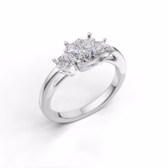 Eterna Trio Three Stone Ring (Sample)