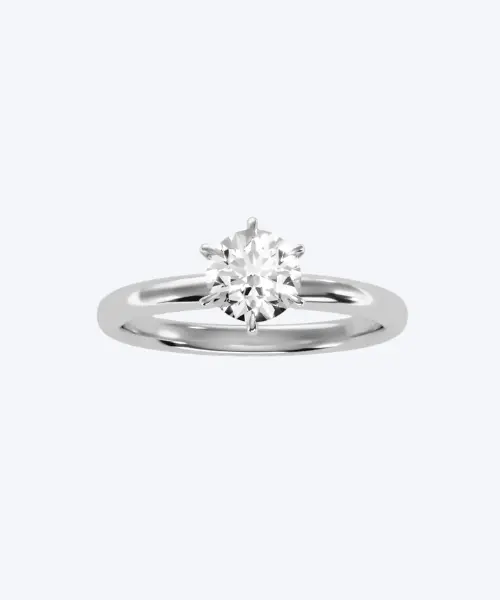 solitaire engagement ring 18K white gold
