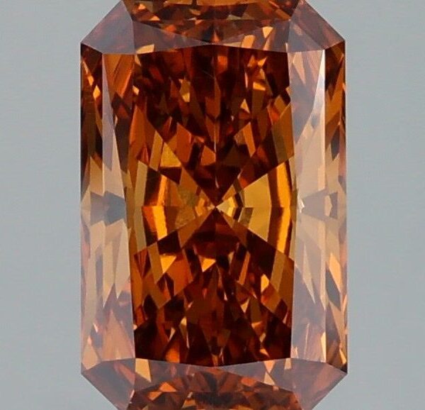 2.05 Carat Orange VS1 Radiant Diamond