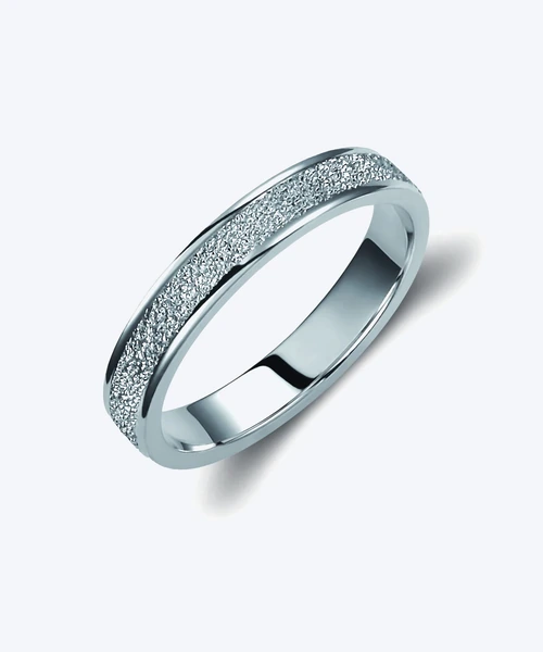 Textured Gold Wedding Band 3.5mm