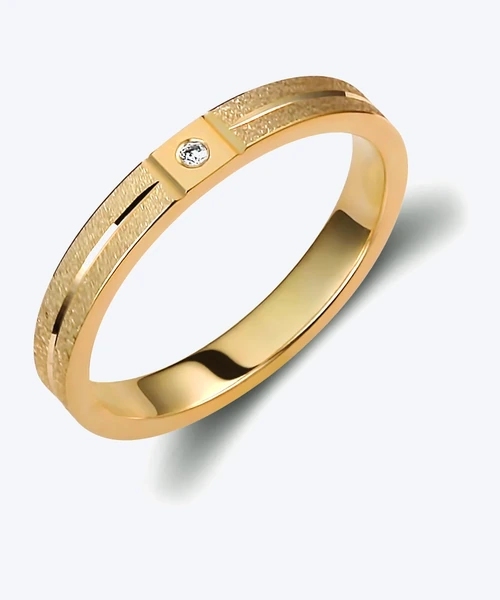 Textured Channel Wedding Band 3mm