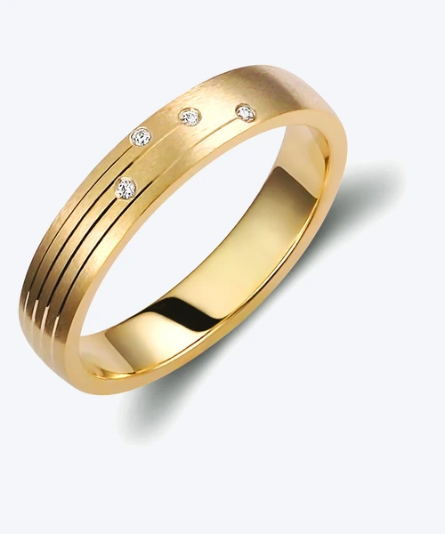 Grooved Accent Wedding Band 4mm