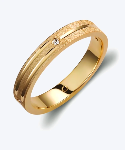 Textured Accent Wedding Band 3.5mm