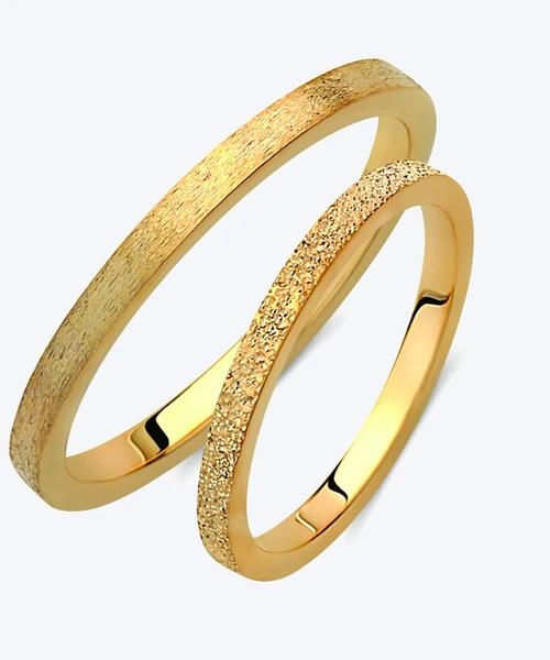 2mm Textured Gold Wedding Band 2mm