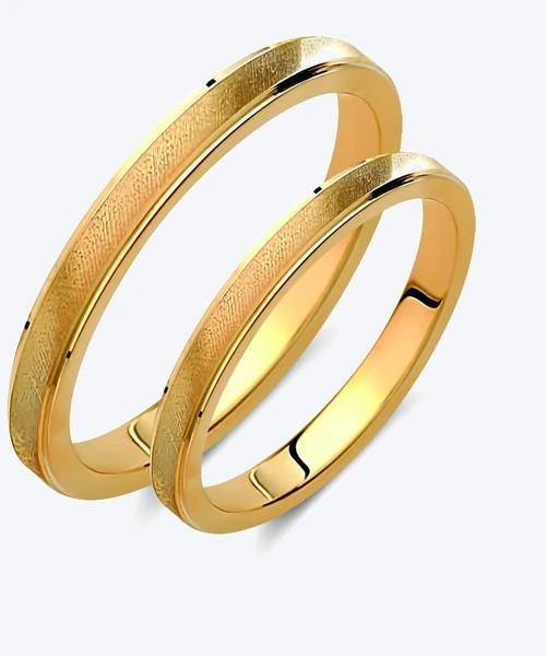 Subtle Textured Gold Wedding Band 3mm